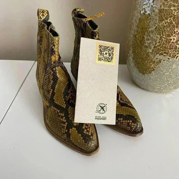 Golden Goose Santiago Snake Embossed Western Boot - Picture 7 of 16